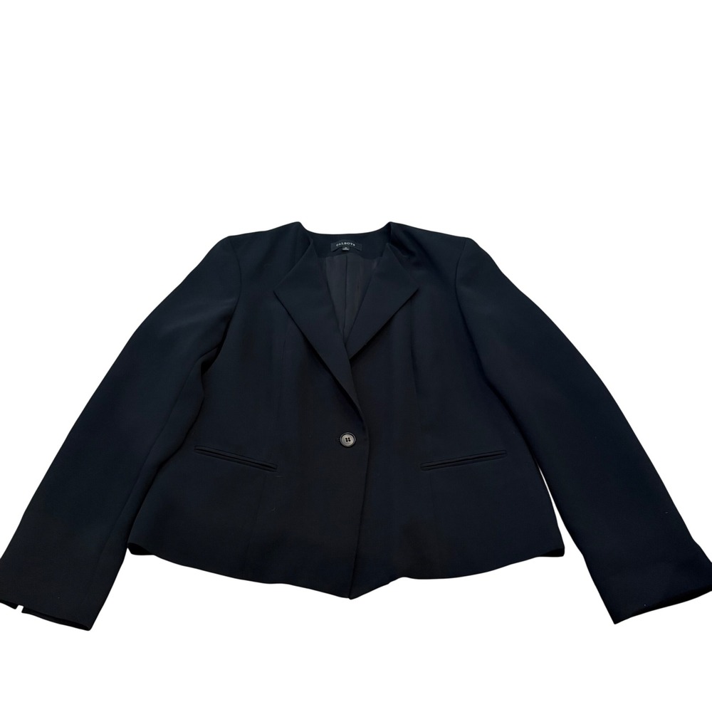 Talbots Black Blazer Size‎ 16 Career Professional Women's Office